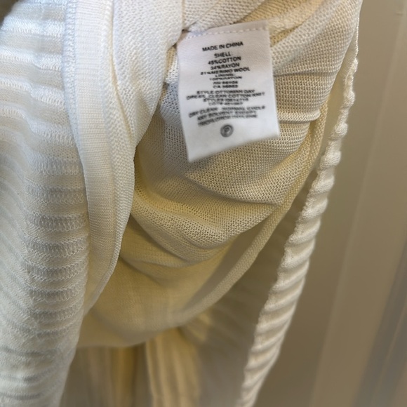 Theory Merino Wool Blend Ottoman Ribbed Lined Sleeveless Shift Day Dress Size P - Picture 7 of 10